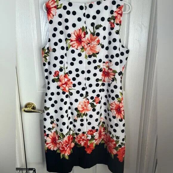 AGB floral/polka dot sheath dress size 12 - Picture 2 of 7
